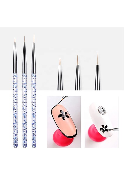 Nail Art Fırça Seti 3lü