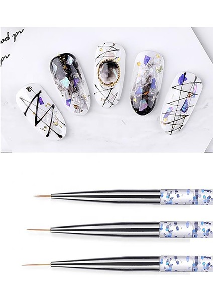 Nail Art Fırça Seti 3lü