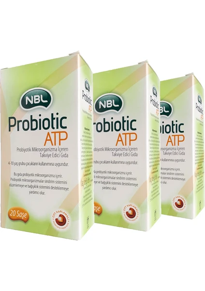 Probiotic Atp Takviye Edici Gıda 3 x 20 Saşe