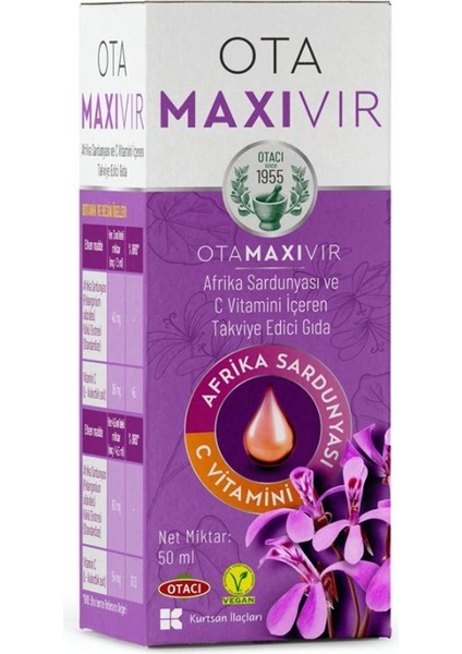 Ota Maxivir Takviye Edici Gıda 50 ml