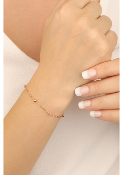 Gümüş Topçuklu Bileklik