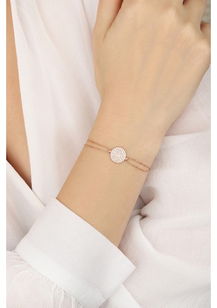 5 Sıra Taş Dizili Gümüş Bileklik