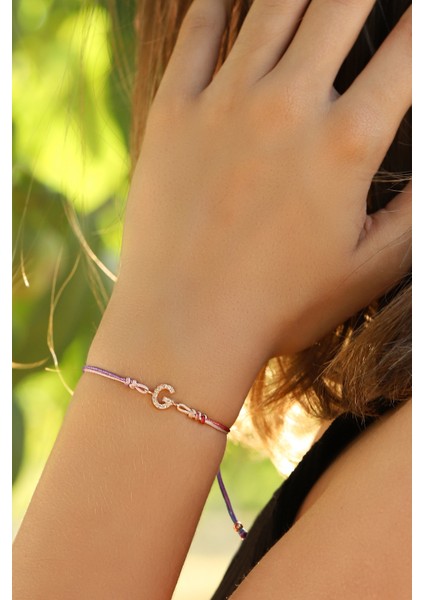 Ipli Gümüş Harf Bileklik modelleri