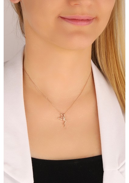 Taşsız Melek Gümüş Kolye