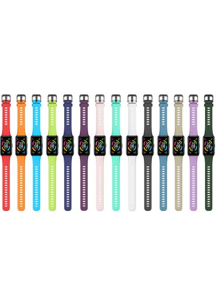 Huawei Band 6 Klasik Yumuşak Silikon Kayış Kordon KRD-47 Mor indirimleri