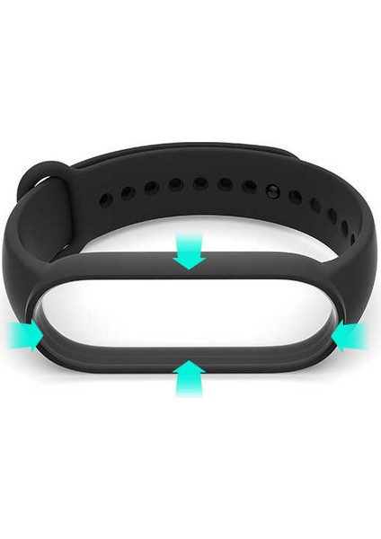 Xiaomi Mi Band 6 Akıllı Bileklik Klasik Yumuşak Silikon Kayış Kordon NO1 Lacivert