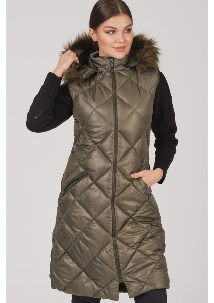 Z6717 Dewberry Bayan Yelek-Haki fırsatları