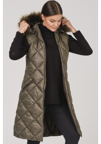 Z6717 Dewberry Bayan Yelek-Haki indirimleri