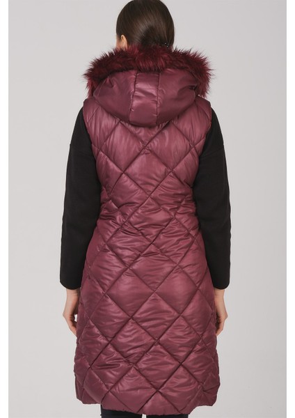 Z6717 Dewberry Bayan Yelek-Bordo modelleri