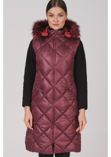 Z6717 Dewberry Bayan Yelek-Bordo indirimleri