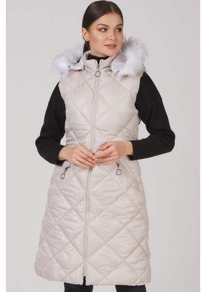 Z6717 Dewberry Bayan Yelek-Krem fiyatları