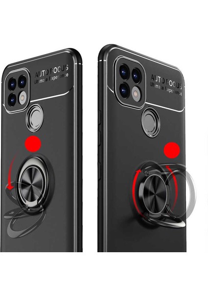 Realme C25 Kılıf Yüzüklü Mıknatıslı Silikon Range