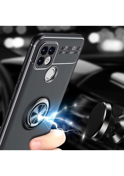 Realme C25 Kılıf Yüzüklü Mıknatıslı Silikon Range