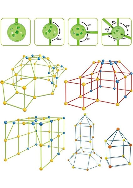 Construç Seti Crianças 155PIEZAS Için Kids Fort (Yurt Dışından)