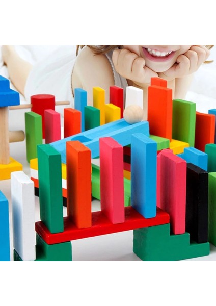 120-PIECE Oyun Domino Tahta Bloklar Oyuncak (Yurt Dışından)