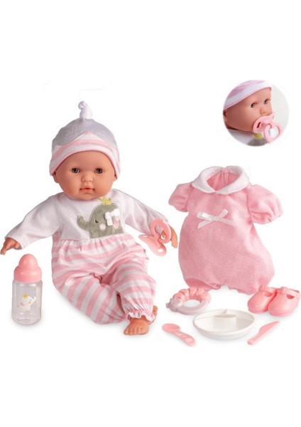 Boutique Oyuncak Bebek 38 cm - Pembe ve Aksesuar Seti