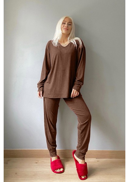 Bambu Uzun Kol Kadın Pijama Takımı modelleri