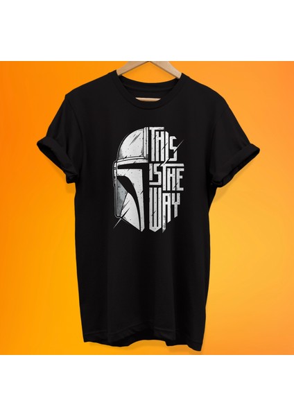 The Mandalorian Baskılı %100 Pamuk Oversize T-Shirt Büyük Beden Tişört