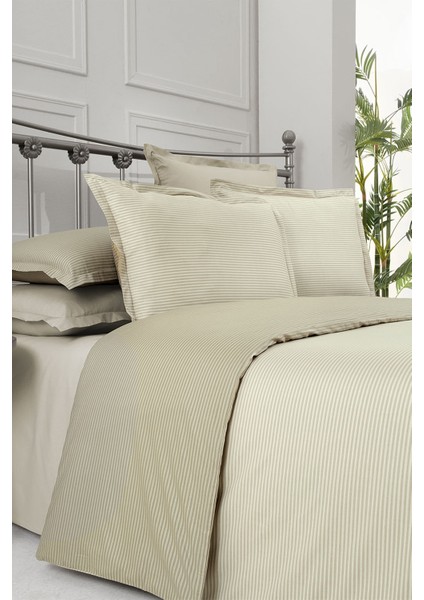 Fancy Stripe Tek Kişilik Pamuk Nevresim Takımı V1