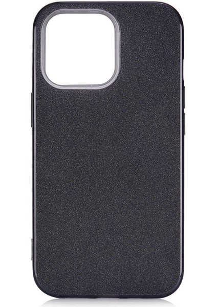 - Apple iPhone 13 Pro - Kılıf Simli Koruyucu Shining Silikon - Siyah