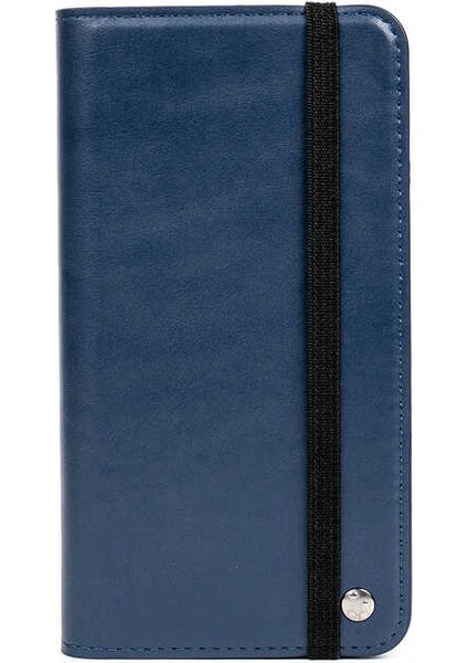 - Xiaomi Redmi Note 8 - Kılıf 360 Full Koruma Kapakli Kartlikli Kart Bölmeli Multi Cüzdan Kilif - Lacivert