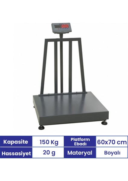 A1-2 60X70 cm 150 kg Tartım Baskülü
