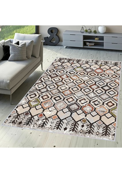 Dijital Baskı Yıkanabilir Kaymaz Taban Salon Halısı RVG1524-HT578