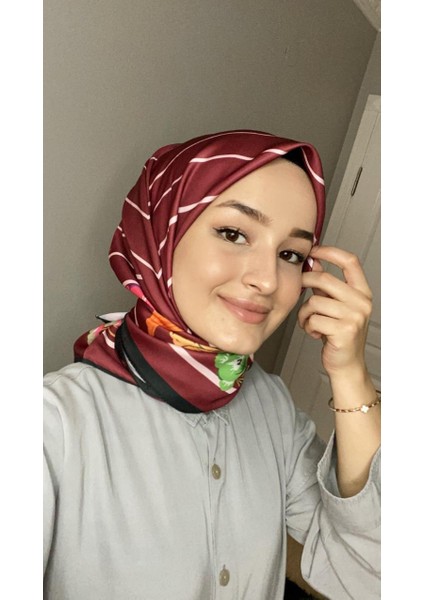 Kadın Samyeli Twill Eşarp 90*90 cm Eşarp VR5151