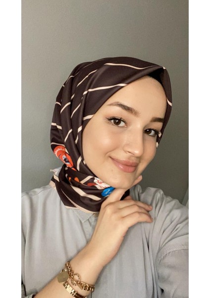 Kadın Samyeli Twill Eşarp 90*90 cm Eşarp VR5151