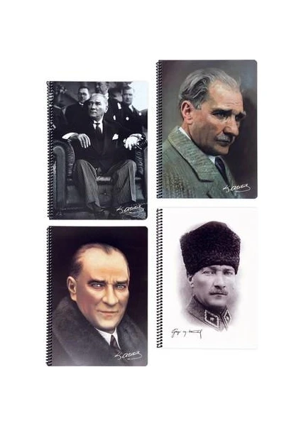 Atatürk Portresi Plastik Kapak Not Defteri Blok Not A6 10X14CM  1 Adet