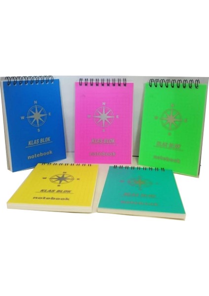 Spiralli Not Defteri  A5 72 Yaprak Kareli Defter  Plastik Kapak  Note Book