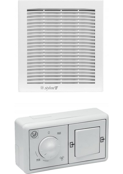 HV-230 A Hız Anahtarlı Duvar Pencere Montaj Panjurlu Kafesli Aksiyel Fan Çift Yönlü Çift Hızlı Soler Palau Stylvent Agmair Agm Havalandırma