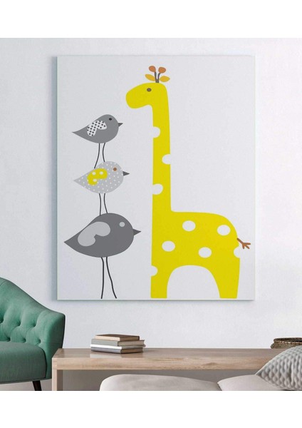 Zürafatemalı Çocuk Odası Tablosu