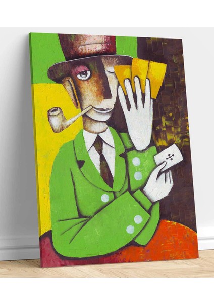 Marinne Vias Man Playing Cards Tablo fiyatları