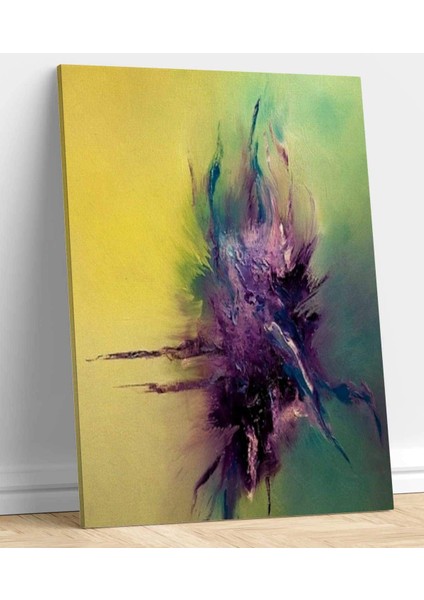 Mor ve Mavi Doğaçlama Soyut Kanvas Tablo fiyatları