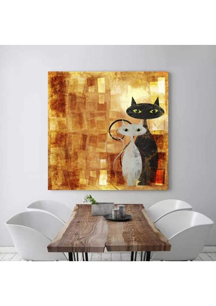 Kediler Kanvas Tablo
