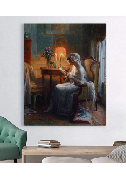 Delphin Enjolras Mektup Okurken Kanvas Tablo fiyatları