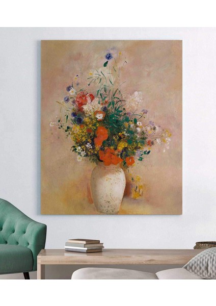 Odilon Redon - Çiçek Vazosu Kanvas Tablo