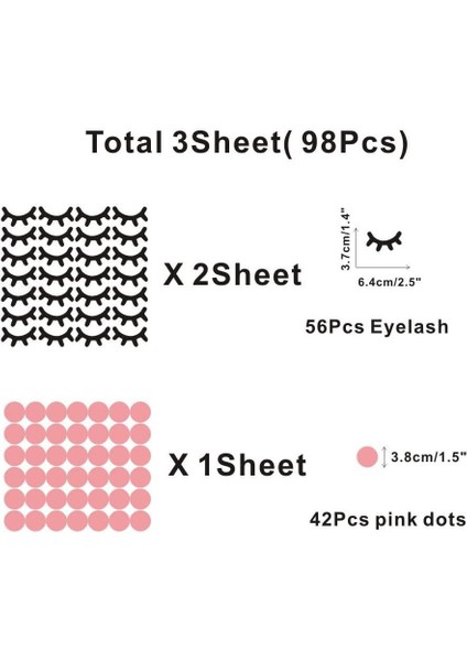 Pembe Polka Siyah Kirpik Çocuk Odası Duvar Sticker indirimleri