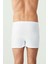 80054 Erkek Beyaz Pamuk Boxer Şort 3
