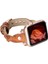 Apple Watch Uyumlu Deri Kordon Wanda 38-40MM Ferro Rose Gold Trok RST2EF Taba 1