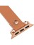 Apple Watch Uyumlu Deri Kordon 42-44MM Ferro Rosegold Trok Nu3 Pembe 3