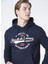 12189736 Jjelogo Sweat Hood 2 Col Kapüşonlu Regular Fit Baskılı Lacivert Erkek Sweatshirt 1