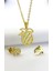 Ananas Çelik Kolye Küpe Set 1