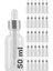 50 cc Şeffaf Damlalık Metal Gümüş Sızdırmaz Kapaklı 50 ml Dropper Cam Serum Şişesi 30 Adet 1