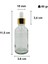 50 cc Şeffaf Damlalık Metal Gold Sızdırmaz Kapaklı 50 ml Dropper Cam Serum Şişesi 30 Adet 2