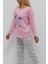 Baskılı Içi Tüylü Pijama Takımı Pembe 5