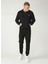 National Geographic Düz Siyah Erkek Sweatpant