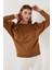 Bisiklet Yaka Pamuklu Basic Örme Sweat Kadın Sweat 601MS0183 2