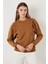 Bisiklet Yaka Pamuklu Basic Örme Sweat Kadın Sweat 601MS0183 3